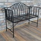 Garden Bench - Black Metal