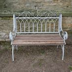 Garden Bench - Lincoln - Antique Grey and Fir Wood