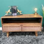 TV Unit - Mango Wood - 2 Drawer