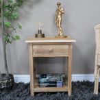 Bedside Table - 1 Drawer - Teak Wood