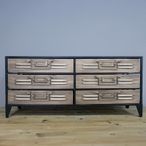 Storage Unit - Miniature - Industrial Black Metal - 6 Drawer