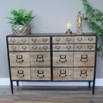 Cabinet - Multi Drawer - Wide - Wood and Metal