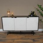 Sideboard - Venice Marble Effect - 3 Door - Medium - 150cm
