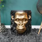 Side Table - Black and Gold - Monkey - Resin - Metal