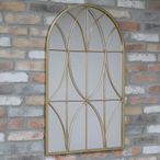 Wall Mirror - Arch - Gold Metal Frame