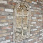 Wall Mirror - Arch - Rustic Wood