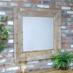 Wall Mirror - Square - Wooden Frame