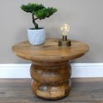 Side Table - Mango Wood - Round - 51cm