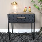 Bedside Table - 1 Drawer - Black