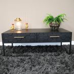 Coffee Table - 2 Drawer - Black