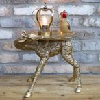 Side Table - Gold Metal - Giraffe Tray