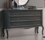 Verdi Chest - 3 Drawer - Grey - French Style