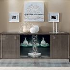 Platinum Buffet Sideboard - Glamour - Glass Door - Silver