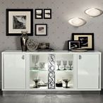 Roma Buffet Sideboard - Glamour - Glass Door - White