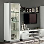 Roma Vitrine - 1 Door - Glamuor - White
