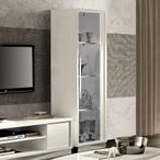 Roma Vitrine - 1 Door - RHF - Slim - White