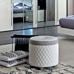 Dama Bianca Pouf - Round - White