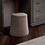 Elite Pouf - Round - Fabric - Silver Birch