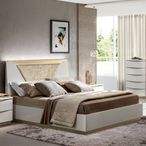 Kharma Bed - Cushion Headboard - White - Sizes Available