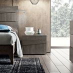 Tekno Bedside Cabinet - 2 Drawer - Silver Birch