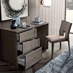 Tekno Dressing Table - Single Pedestal - Silver Birch
