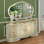 Leonardo Buffet Sideboard - Large - Ivory Gloss and Gold