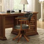 Treviso Home Office Swivel Chair - Cherry Wood