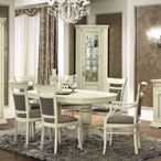 Treviso Dining Set - 6-10 Seater - 160cm-240cm - Oval - Extending - with 4 Chairs and 2 Armchairs - White Ash