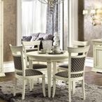Treviso Dining Set - 2-4 Seater - 102cm-136cm - Round - Extending - White Ash