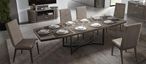 Armonia Dining Set - 8 Seater - 200cm - Silver Birch - with Flute Fabric Chair
