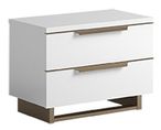 Smart Bedside Cabinet - 2 Drawer - Mini - White