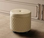 Ambra Pouf - Round - Sand Birch