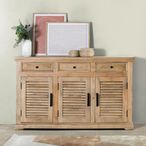 Jaylene Sideboard - Mango Wood - Louvered - 3 Door - Medium - 150cm