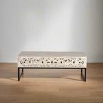 Quintana Coffee Table - Washed Carved - Mango Wood