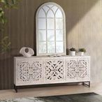 Quintana Sideboard - Washed Carved - Mango Wood - 4 Door - Extra Large - 190cm
