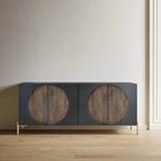 Refton Sideboard - Carved - Dark Mango Wood - 4 Door - Large - 173cm