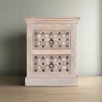 Arezzo Bedside Cabinet - 2 Drawer - Mango Wood