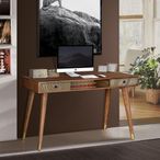 Hamlin Desk - Textured Mango Wood - 2 Drawer