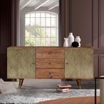 Hamlin Sideboard - Textured Mango Wood - 2 Door - Large - 160cm