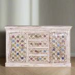 Awendaw Sideboard - 2 Door - Medium - 150cm - Mango Wood - White Washed