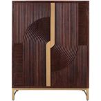 Flora Bar Cabinet - 2 Door - Dark - Mango Wood