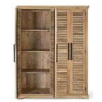 Jaylene Wardrobe - Mango Wood - Louvered - 4 Door