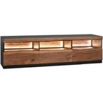 Niarada TV Unit - Acacia Wood - 3 Drawer - Large - 180cm