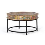 Darambue Coffee Table - Mango Wood - Painted - Round