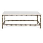 Livorno Coffee Table - White Marble and Gold
