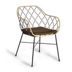 Fairbank Dining Chair - Rattan and Metal - Set of 2