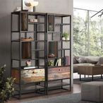 Jakin Bookcase - Industrial Style - Recycled Wood