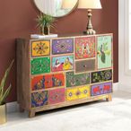 Kenmare Cabinet - Mango Wood - Painted - Multi Drawer - Wide