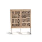 Hiram Hall Cabinet - Carved Mango Wood - 2 Door