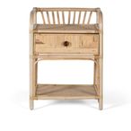 Lazlar Bedside Table - Natural Rattan - 1 Drawer